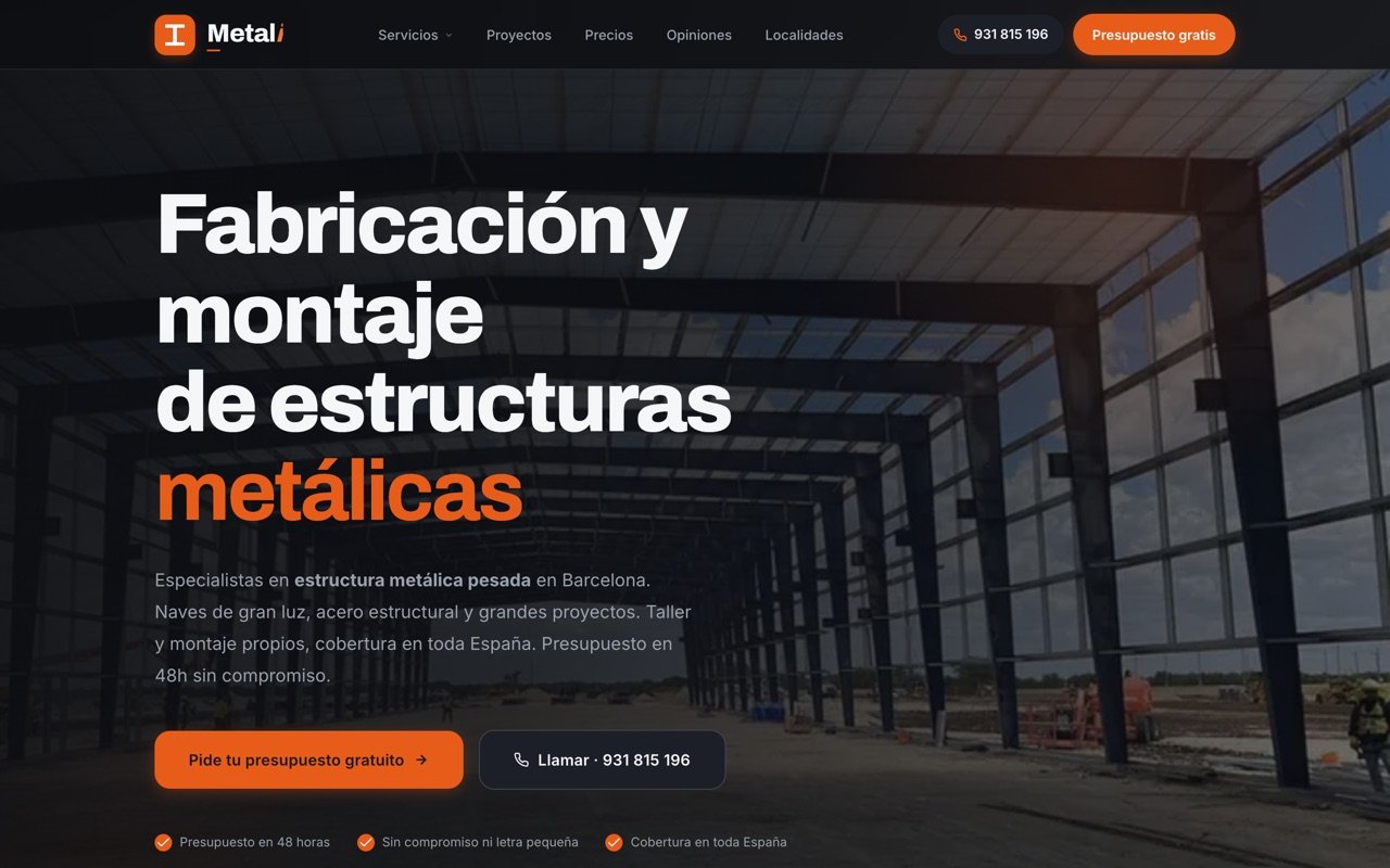 Captura de la web Metali (metali.es)