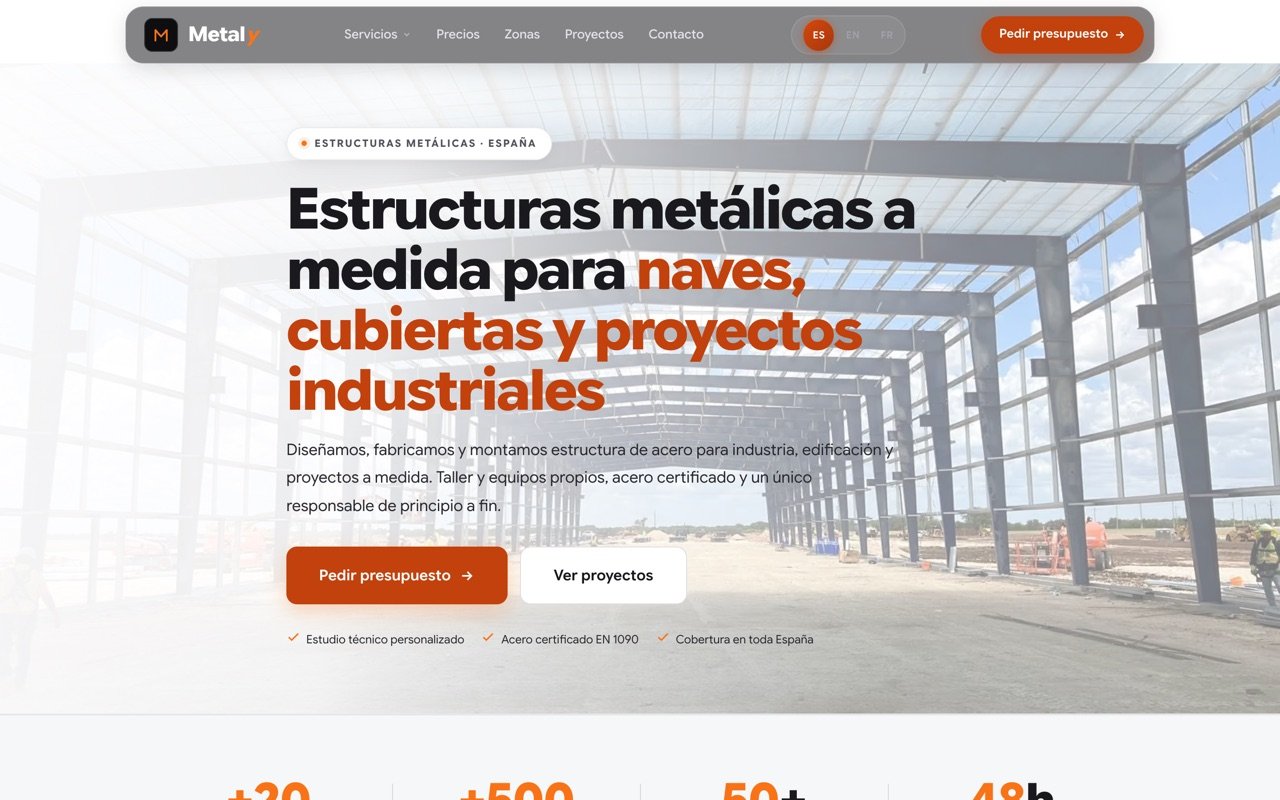Captura de la web Metaly (metaly.es)